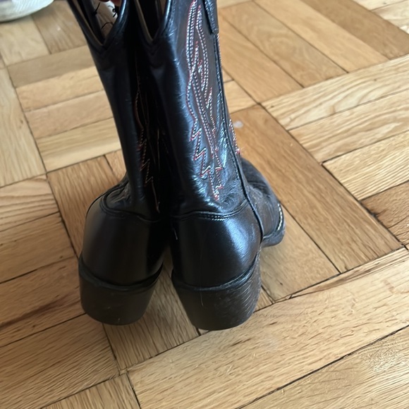 Old west leather cowboy boots size 100 (us 4) - Picture 6 of 7